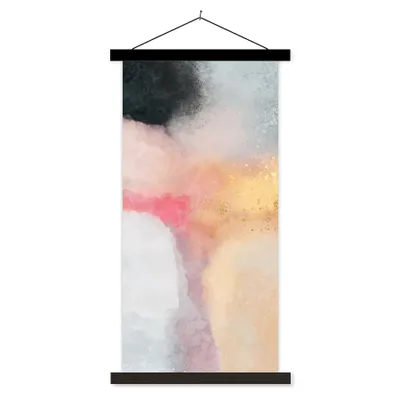 Produktbild von MuchoWow® Textilposter Malerei - Abstrakt - Design 60x120 cm mit schwarzem Rahmen - Magnete