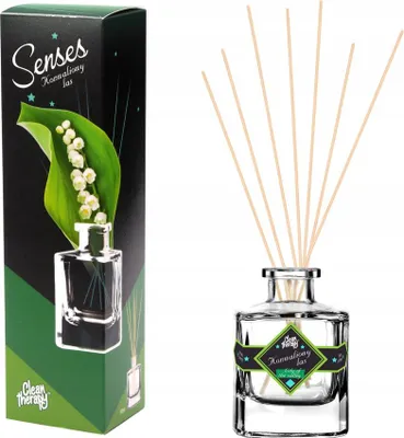 Zdjęcie produktu dla Odświeżacz Patyczki Zapachowe Perfumy Do Wnętrz Senses Konwaliowy Las 50Ml