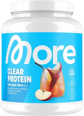 Produktbild von More Nutrition - Clear Protein Isolate (Clear Whey) Eiweißpulver Protein Pulver Isolate für Muskelaufbau – Pure Apple Juice / 600g