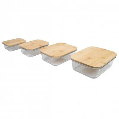 Produktbild von Frischhaltedose, Glas, 4er-Set