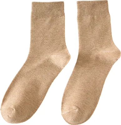 Produktbild von 1 Paar Herrensocken, mittelhoher Schaft, geruchsneutral, einfarbig, hohe Elastizität, rutschfest, atmungsaktiv, weich, warm, schweißabsorbierend, einlaufsicher, Sport-Baumwollsocken