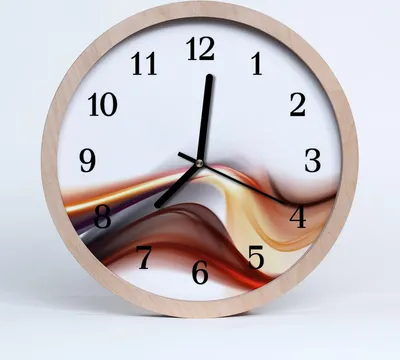 Produktbild von Holzuhr 30fi cm wanduhr - Abstrakte Kunst