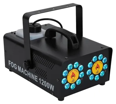 Produktbild von LED Nebelmaschine - Doppeldüse - Fernbedienung - Ausstoß 10000 ft³/283 m³ - RGB-Licht - Netzbetrieb - Schwarz