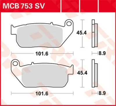 Obrázek produktu pro TRW Sada brzdových destiček MCB753SV XL883L Sportster Superlow XL2