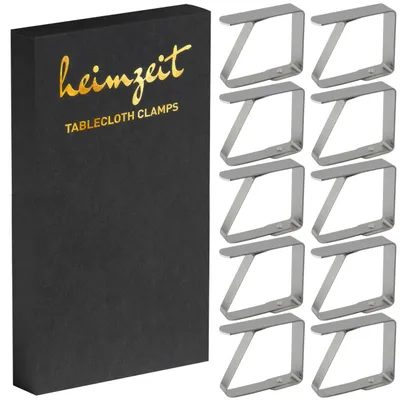 Produktbild von Set aus 10 Edelstahl-Tischdeckenklammern