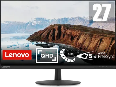 Produktbild von Lenovo L27q-30, 68,6 cm (27"), 2560 x 1440 Pixel, Quad HD, 6 ms, Schwarz