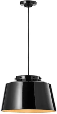 Zdjęcie produktu dla Ceramiczna lampa wisząca Ferroluce 50's czarna okrągła