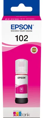 Produktbild von Epson 102 EcoTank Magenta ink bottle, Original, Magenta, Epson, - EcoTank ET-4750 - EcoTank ET-3750 - EcoTank ET-3700 - EcoTank ET-2750 - EcoTank ET-2700, 70 ml, Tintenstrahldrucker