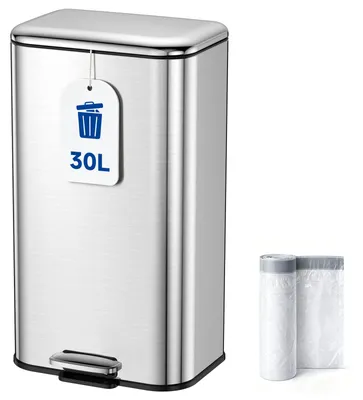 Abfalleimer 30 l Edelstahl Pedaleimer Soft-Close