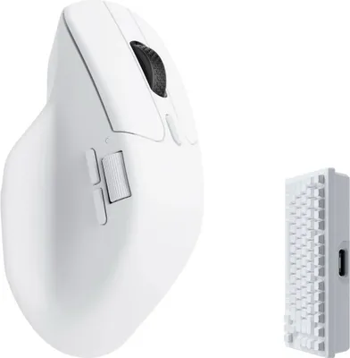 Obrázek produktu pro Keychron M6, Pro praváky, Optický, RF Wireless + Bluetooth + USB Type-C, 26000 DPI, Bílá