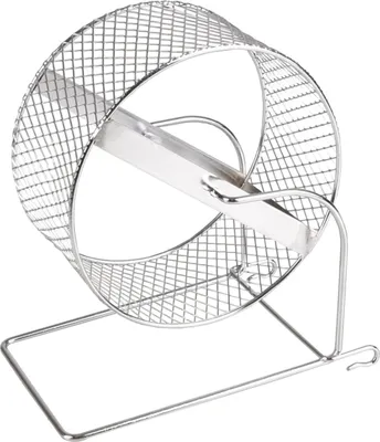 Produktbild von Flamingo Hamsterrad aus Metall Trota Chrom , Maße: 15,2 cm