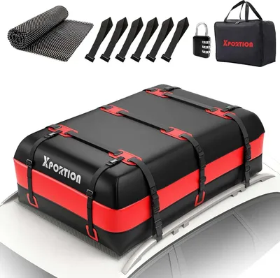 Produktbild von Dachbox, 21 Kubikfuß Gepäckbox für Reisen und Gepäcktransport,Autos,Vans,SUVs,595 L wasserdichte Dachboxen,Wasserdicht Faltbare Dachbox mit Rutschfest