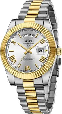 Produktbild von Herrenuhr Analoge Quarzuhr Edelstahl Armbanduhr für Herren Wasserdicht Business Casual Klassische Uhr mit Tages- und Datumsanzeige