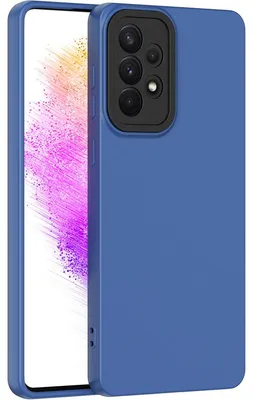 Produktbild von Mobigear Schutzhülle für Samsung Galaxy A73, flexible TPU-Hülle, Rückseite, blau