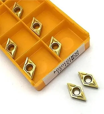 Wendeplatten DCMT070204 für Stahl Drehbank Metallbearbeitung Silber
