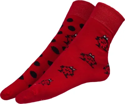 Obrázek produktu pro Ponožky Berušky - 35-38 - Červená,Černá