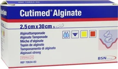 Produktbild von Cutimed Alginate Alginattamponade 2,5x30 cm 5 St