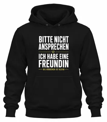 Productafbeelding van Niet aanspreken. Statement-trui met sarcasme-opdruk, hoodie, zwart, maat L