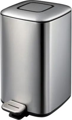 Image de EKO - Regent Pedal bin 12 litres - Acier inoxydable Plastique - Acier inoxydable mat