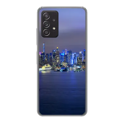 Produktbild von MuchoWow® Handyhülle Schutzhülle Hülle für Samsung galaxy a73 New York - Skyline - Nacht Silikon Softcase Handy Hülle - Handyhülle