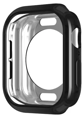 Image de Étui de protection en TPU pour Apple Watch Series 11 / 10 42 mm, design à trous ronds, noir