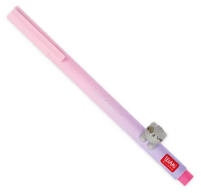 Productafbeelding van Gelpen met decoratief dier - Lovely Friends - Kitty thema - Voorkomt rollen - Roze inkt - Punt 0,5 mm