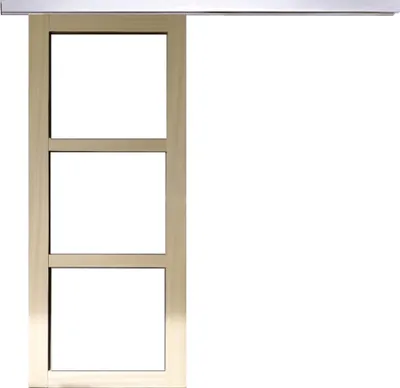 Immagine prodotto di Porta scorrevole in legno Ayous con vetro trasparente H204 x L73 cm, binario in alluminio Gd Menuserie