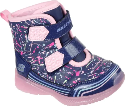 A single child's boot is shown against a white background.