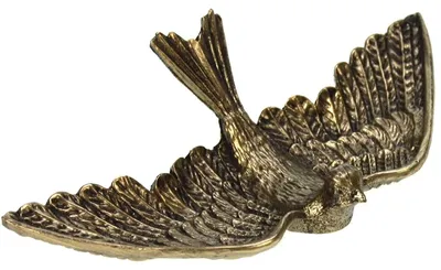 Zdjęcie produktu dla Miska dekoracyjna "Dekoschale Zwaluw" w kolorze złotym, o wymiarach 13x3,5x6,5 cm