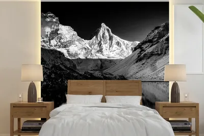 Obrázek produktu pro MuchoWow® Fototapety do obývacího pokoje nebo ložnice tapety vinylové motivy tapety Černobílý tisk fotografií Kedartal 240x240cm