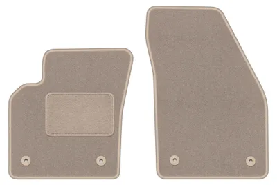 Produktbild von Velours-Fußmatten Vorne für Volvo V50 2004-2012 (Kombi) – 2-tlg, Beige, passgenau – Wielganizator LUX