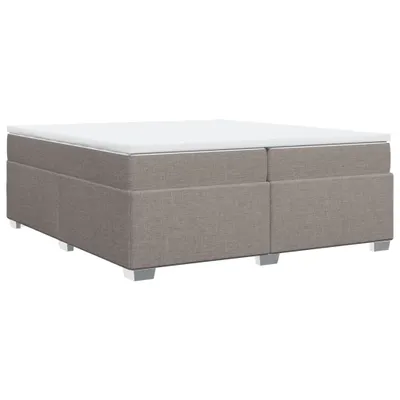 Produktbild von Boxspringbett mit Matratze Taupe 200x200 cm Stoff