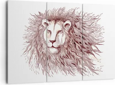 Produktbild von Bild auf Leinwand - Leinwandbild - Löwe König Tierwelt Pelz - 165x110cm - Wand Bild - Wanddeko - Leinwanddruck - Bilder - Kunstdruck - Wanddekoration - Leinwand bilder - Wandkunst - CE165x110-3025