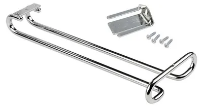 Image de Emuca porte-verre, 1 ligne, longueur 280mm, acier, chromé