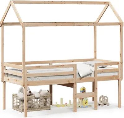 Obrázok produktu pre Maison Exclusive - Vysoká posteľ so strechou 75x190 cm borovicový masív