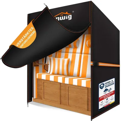 Produktbild von Strandkorb Schutzhülle Winterfest 600D Oxford 135x105x175/140cm Wasserdicht