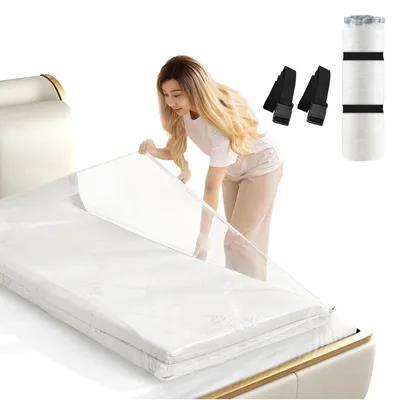 Produktbild von Vakuum-Aufbewahrungsbeutel für Matratzen (240 x 120 cm), Vakuum-Aufbewahrungsbeutel für Schaumstoff-, Gel- und Latexmatratzen, Vakuum-Umzugsbeutel für Matratzen