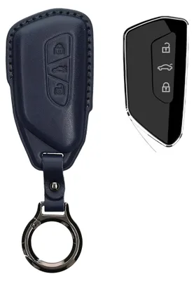 Produktbild von kwmobile Schlüsselhülle für VW Golf 8 3-Tasten Autoschlüssel Hülle Leder - Autoschlüssel Schlüssel Hülle - Schlüsselcover Schlüsselschutz in