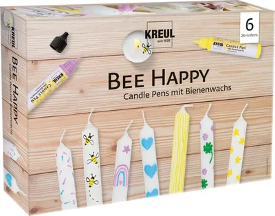 Image de KREUL 49757 KREUL Stylo-bougie "Bee Happy", 6er-Set