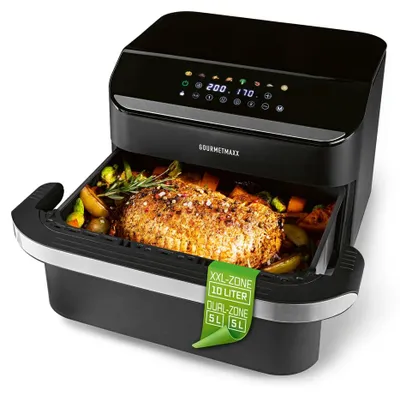 Image de Friteuse à air chaud GM 2x 5L Vario avec séparateur noir 2400W