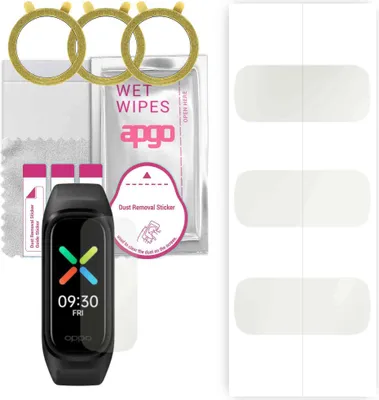 Produktbild von apgo 3 Stück Schutzfolie, Matt, kompatibel mit Oppo Band Smartwatch, Hydrogel Displayschutzfolie mit Positionierhilfe, Displayfolie, robust und kratzfest