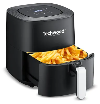Heißluftfritteuse 5,5 l, 1700 W, Touchpanel, 9 Programme, Schwarz