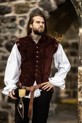 Produktbild von Edles Samt-Wams Rot-Braun "Pierre" XXXL