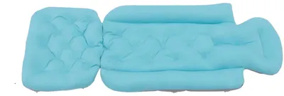 Image de Coussin de bain, forme ergonomique, ventouses antidérapantes, bleu
