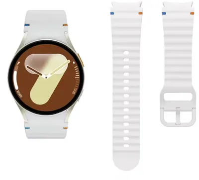 Zdjęcie produktu dla Biały silikonowy pasek do zegarków Samsung Galaxy Watch 7, Galaxy Watch 6 Classic i 5 Pro o średnicy 40 i 44 mm - Biały - Silikon - CHPN