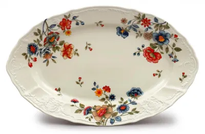 Produktbild von Thun 1794 Bernadotte, ovale Schale, 34 cm, Elfenbein, Blumen, Thun