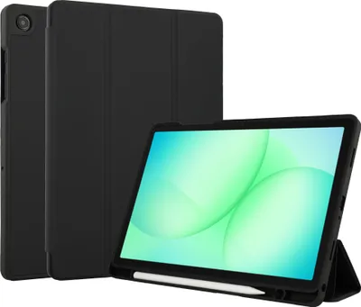 Image de Étui Accezz Smart Silicone pour Samsung Galaxy Tab A11 Plus / A9 Plus - Noir