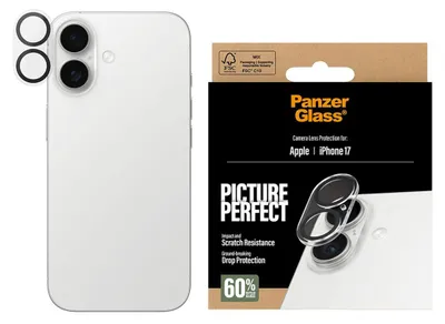 Produktbild von PanzerGlass ® PicturePerfect Kameraschutz iPhone 17, Apple, Apple - iPhone 17, Trockene Anwendung, Kratzresistent, Schockresistent, Transparent, 1 Stück(e)