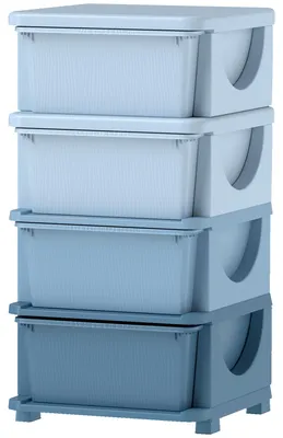 Image de Commode pour enfants HOMCOM avec quatre tiroirs de rangement