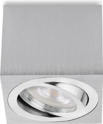 Produktbild von LED Aufbaustrahler flach eckig silber 5 Watt 3000K dimmbar